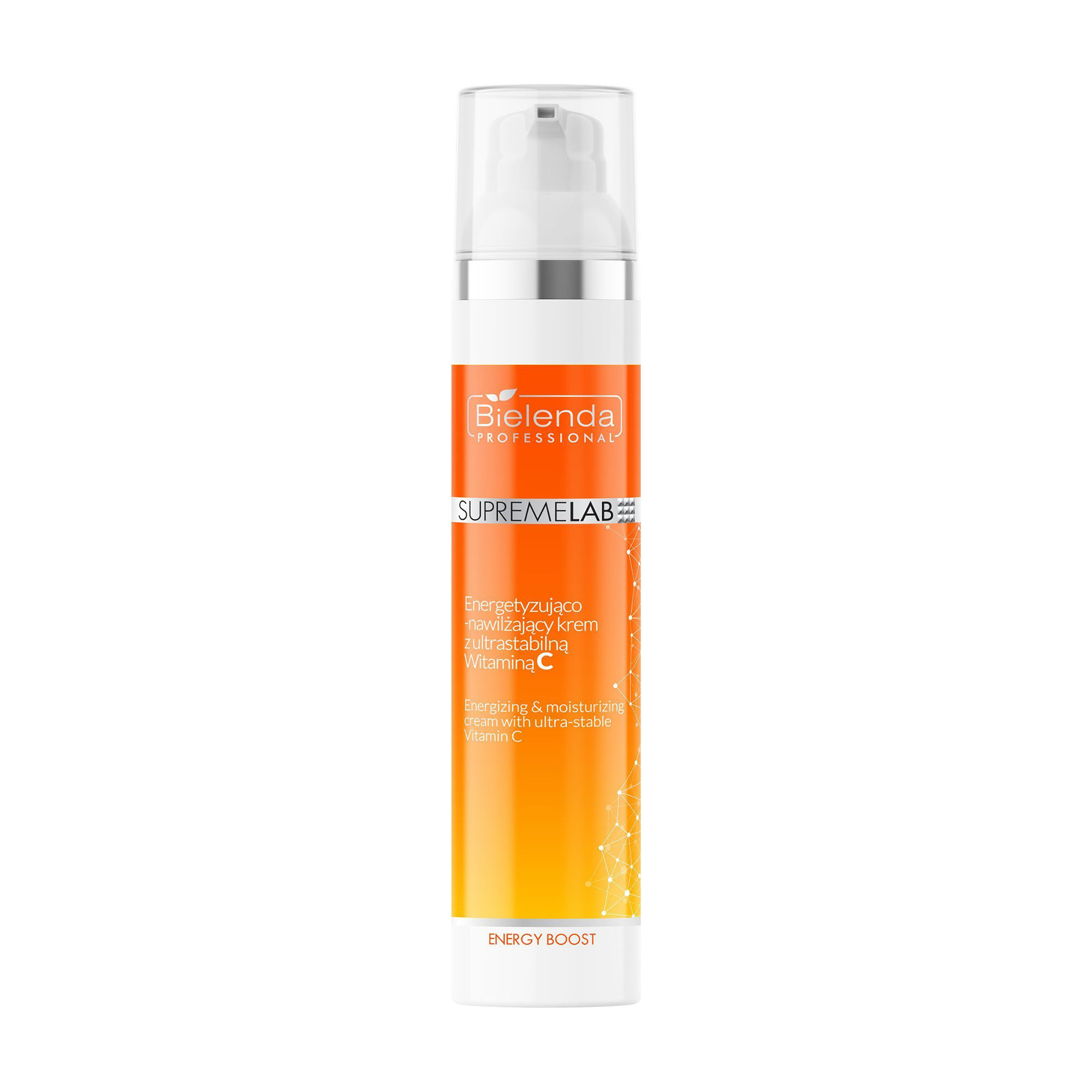 Енергетичний та зволожувальний крем для обличчя Bielenda Professional Supremelab Energy Boost Cream зі стабільним вітаміном С, 100 мл