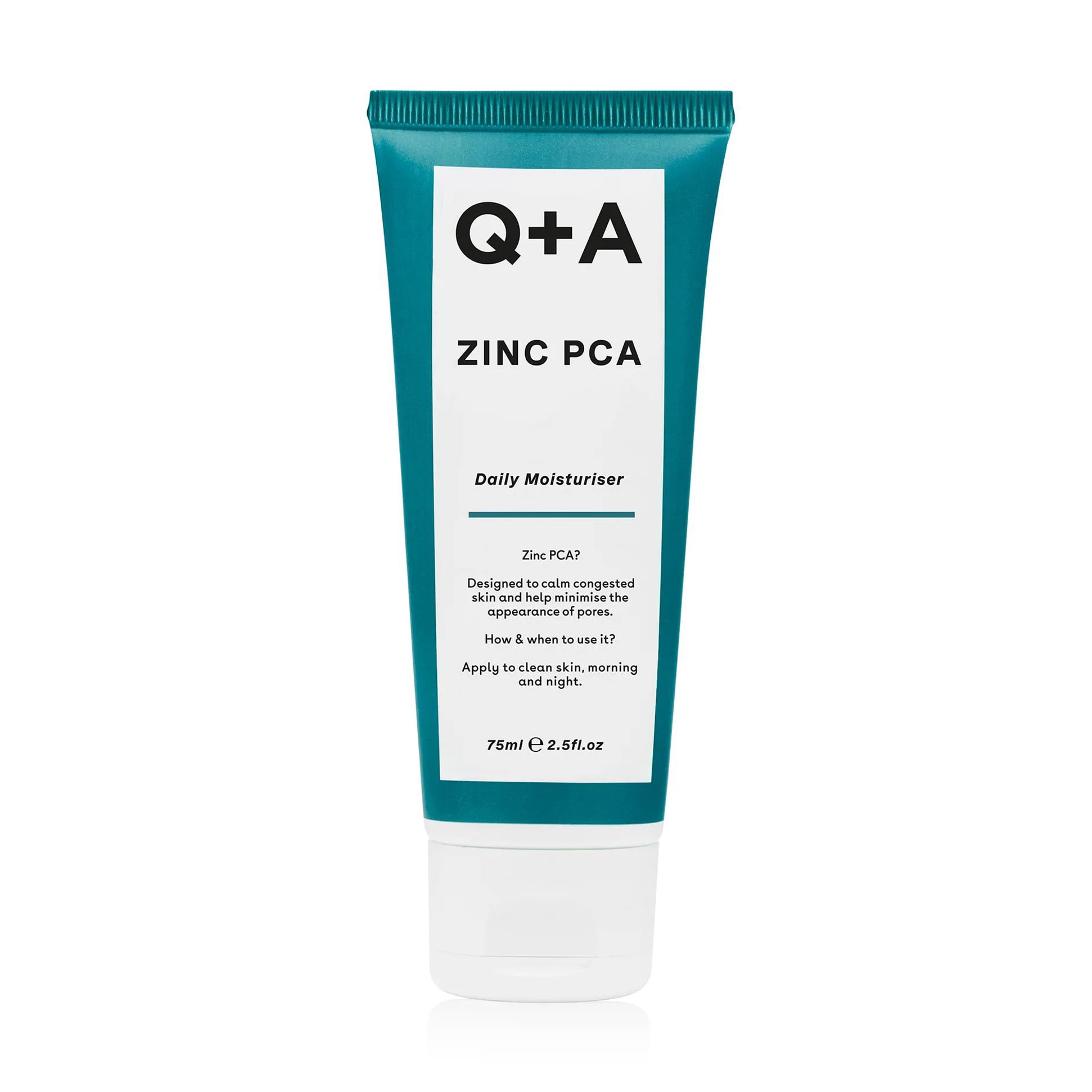 Зволожувальний крем для обличчя Q+A Zinc PCA Daily Moisturiser з цинком PCA, 75 мл